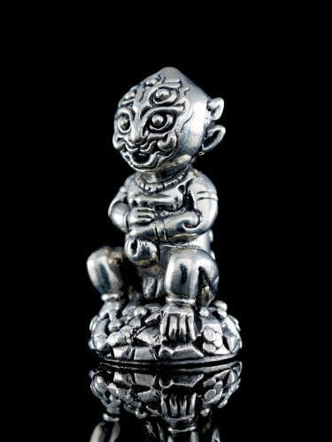 Supreme Phaya Si Hu Ha Ta "Satin Polished Alpaca with Black Oxide" Sculptural Statue Amulet - Khru Ba Tao Wat Thung Setthi (Wat Ubosot Ban Lao) 2024 (Master Alpaca Edition) Thai Blessing Co By RURUECHA
