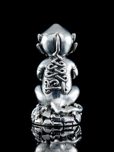 Supreme Phaya Si Hu Ha Ta "Satin Polished Alpaca with Black Oxide" Sculptural Statue Amulet - Khru Ba Tao Wat Thung Setthi (Wat Ubosot Ban Lao) 2024 (Master Alpaca Edition) Thai Blessing Co By RURUECHA