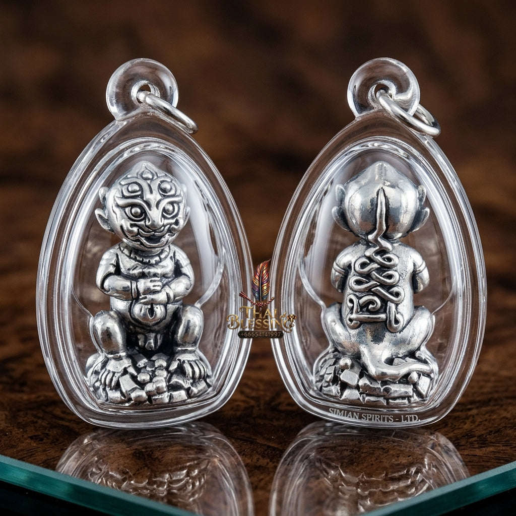 Supreme Phaya Si Hu Ha Ta "Satin Polished Alpaca with Black Oxide" Sculptural Statue Amulet - Khru Ba Tao Wat Thung Setthi (Wat Ubosot Ban Lao) 2024 (Master Alpaca Edition) Thai Blessing Co By RURUECHA