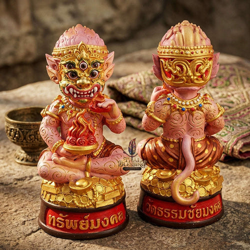 Supreme Phaya Si Hu Ha Ta "Thrap Mongkhon" (Auspicious Treasure) 7-Inch Altar Statue - Phra Khru Palat Thanaphat Wat Thammachai Mongkhon 2025 (Master Bucha Edition) Thai Blessing Co By RURUECHA