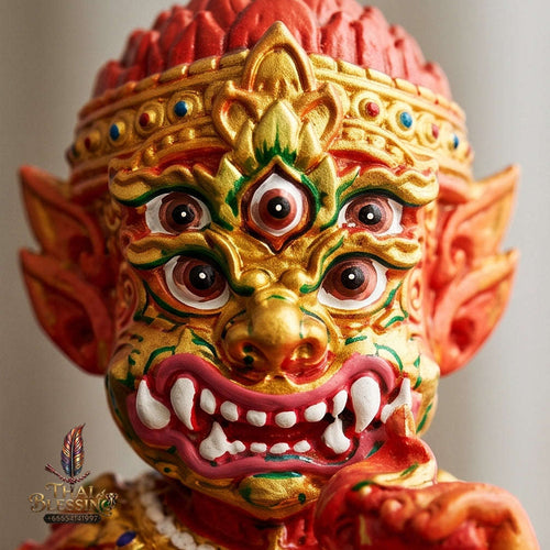 Supreme Phaya Si Hu Ha Ta "Thrap Mongkhon" (Auspicious Treasure) 7-Inch Altar Statue - Phra Khru Palat Thanaphat Wat Thammachai Mongkhon 2025 (Master Bucha Edition) Thai Blessing Co By RURUECHA