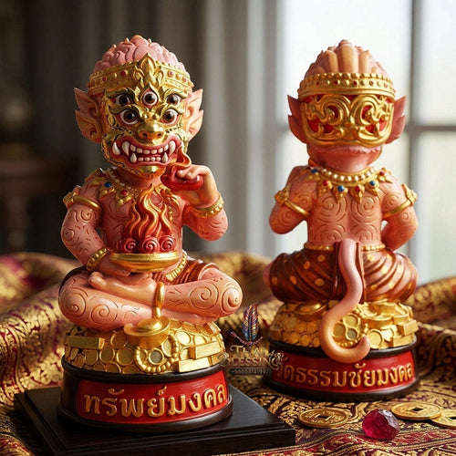 Supreme Phaya Si Hu Ha Ta "Thrap Mongkhon" (Auspicious Treasure) 7-Inch Altar Statue - Phra Khru Palat Thanaphat Wat Thammachai Mongkhon 2025 (Master Bucha Edition) Thai Blessing Co By RURUECHA