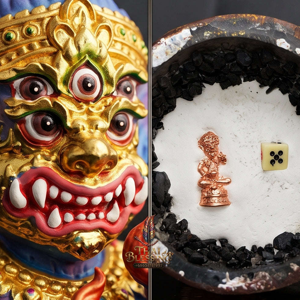 Supreme Phaya Si Hu Ha Ta "Thrap Mongkhon" (Auspicious Treasure) 7-Inch Altar Statue - Phra Khru Palat Thanaphat Wat Thammachai Mongkhon 2025 (Master Bucha Edition) Thai Blessing Co By RURUECHA