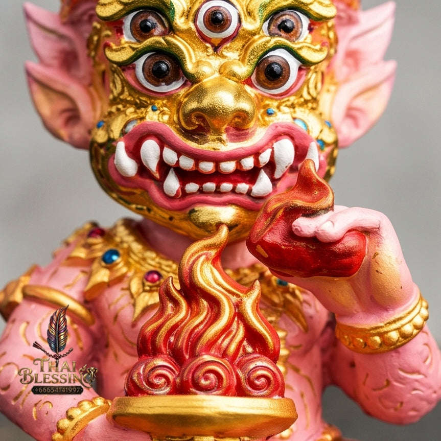 Supreme Phaya Si Hu Ha Ta "Thrap Mongkhon" (Auspicious Treasure) 7-Inch Altar Statue - Phra Khru Palat Thanaphat Wat Thammachai Mongkhon 2025 (Master Bucha Edition) Thai Blessing Co By RURUECHA