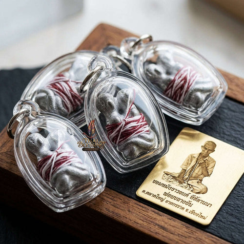 Supreme Pho Pu Khru Noi Tan "In Koo" Sacred Occult Lead Paired Lover Talisman - Chiang Mai 2017/2561 (Master Love & Wealth Edition) Thai Blessing Co By RURUECHA