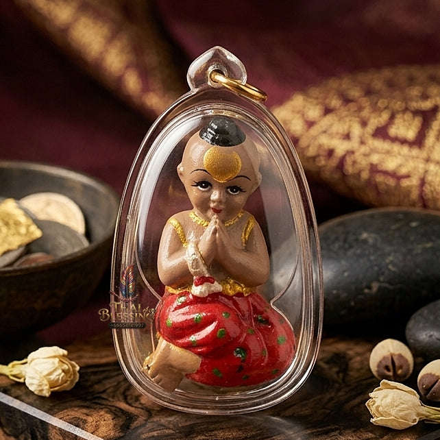 Supreme Phra-Achan Ek "Kuman Den Chai" Sacred Herbal & Ghost Powder Effigy - Wat Pa Tueng 2014 (Master Necromantic Wealth & Guardian Edition) Thai Blessing Co By RURUECHA