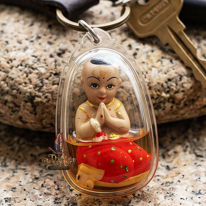 Supreme Phra-Achan Ek "Kuman Den Chai" Sacred Herbal & Ghost Powder Effigy - Wat Pa Tueng 2014 (Master Necromantic Wealth & Guardian Edition) Thai Blessing Co By RURUECHA