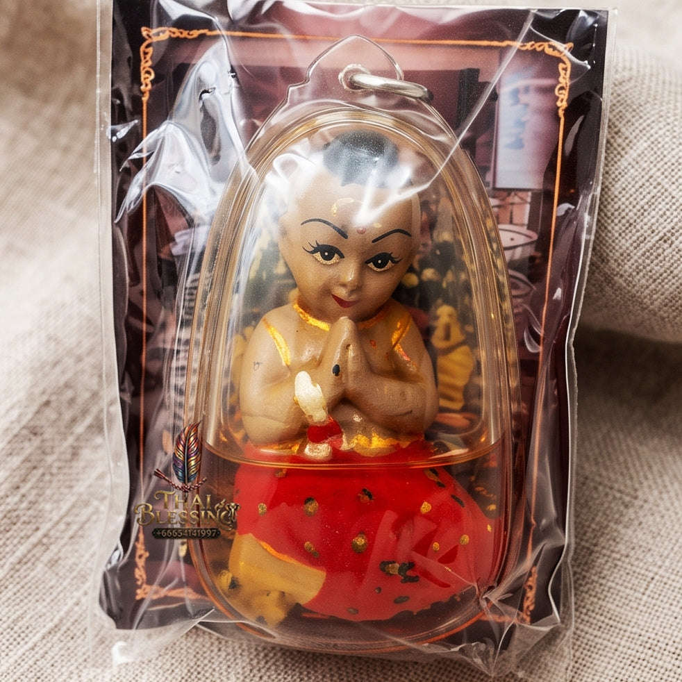 Supreme Phra-Achan Ek "Kuman Den Chai" Sacred Herbal & Ghost Powder Effigy - Wat Pa Tueng 2014 (Master Necromantic Wealth & Guardian Edition) Thai Blessing Co By RURUECHA