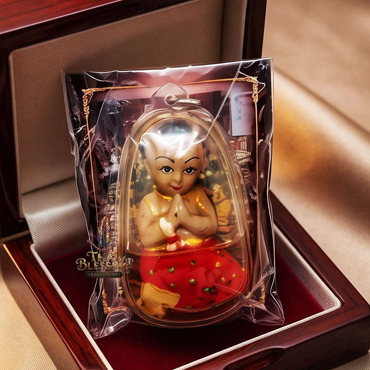 Supreme Phra-Achan Ek "Kuman Den Chai" Sacred Herbal & Ghost Powder Effigy - Wat Pa Tueng 2014 (Master Necromantic Wealth & Guardian Edition) Thai Blessing Co By RURUECHA