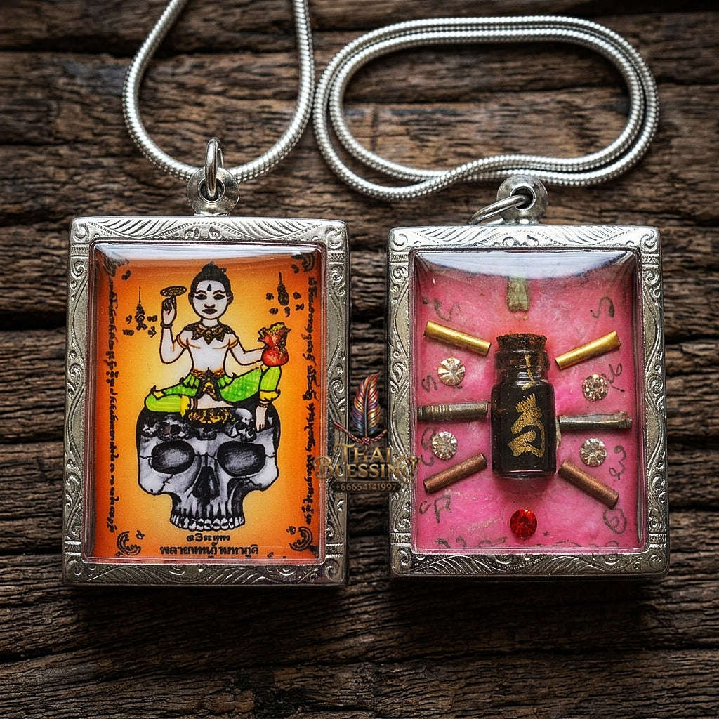 Supreme Phrai Kuman Nopphakao Sacred Ghost Oil Cased Locket - Ajarn Weerathep Yannakhru Prasit 2013 (Master Edition) Thai Blessing Co By RURUECHA