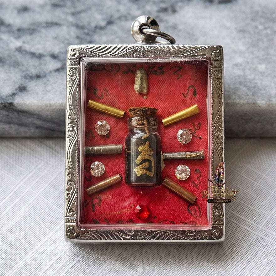 Supreme Phrai Kuman Nopphakao Sacred Ghost Oil Cased Locket - Ajarn Weerathep Yannakhru Prasit 2013 (Master Edition) Thai Blessing Co By RURUECHA