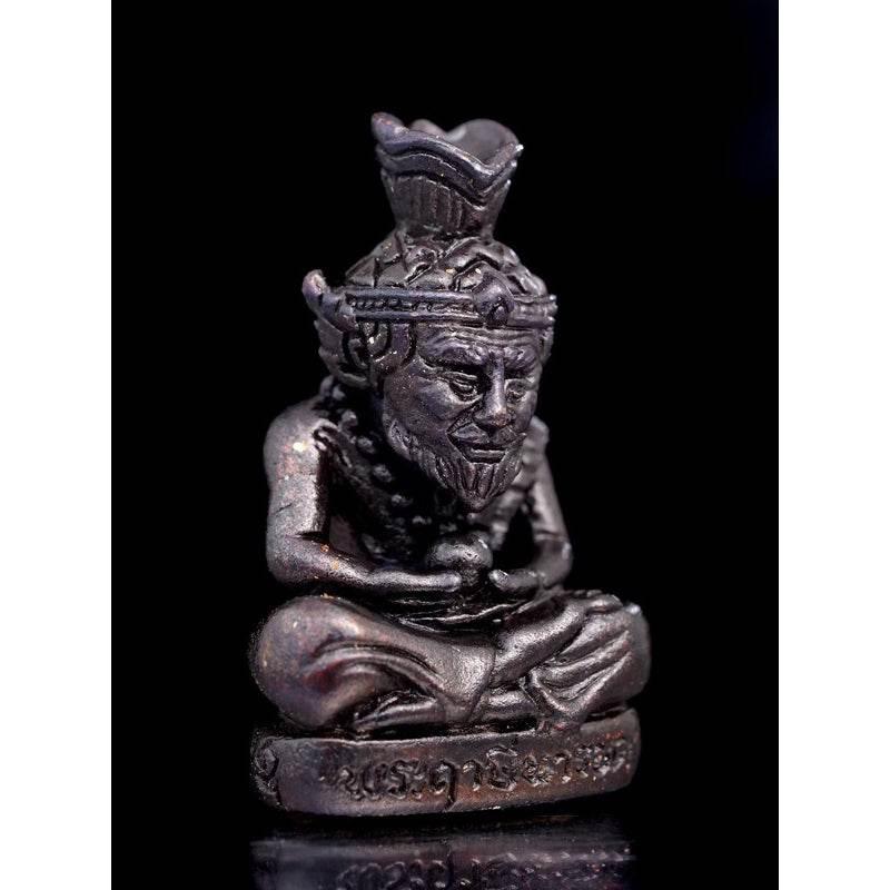 Supreme Ruesi Narot Amulet for Spiritual Protection and Enhanced Wisdom Blackened