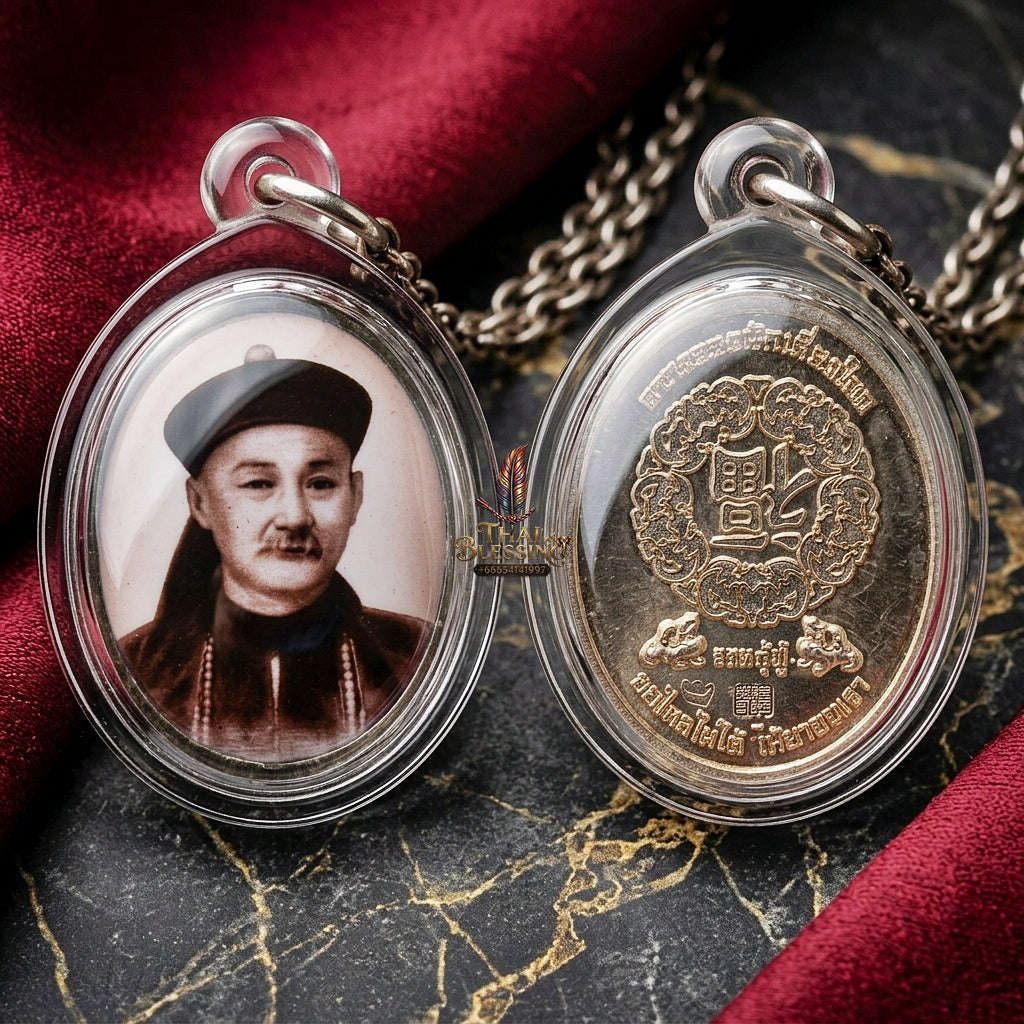 Supreme Speculative Luck & Financial Abundance Master-Edition Locket Chao Pho Yi Ko Hong "Ruay U Fu" Edition Wat Tha Sao & Wat Pa Nong Lom Samnak Phet 2020 Thai Amulet Collectible Thai Blessing Co By RURUECHA