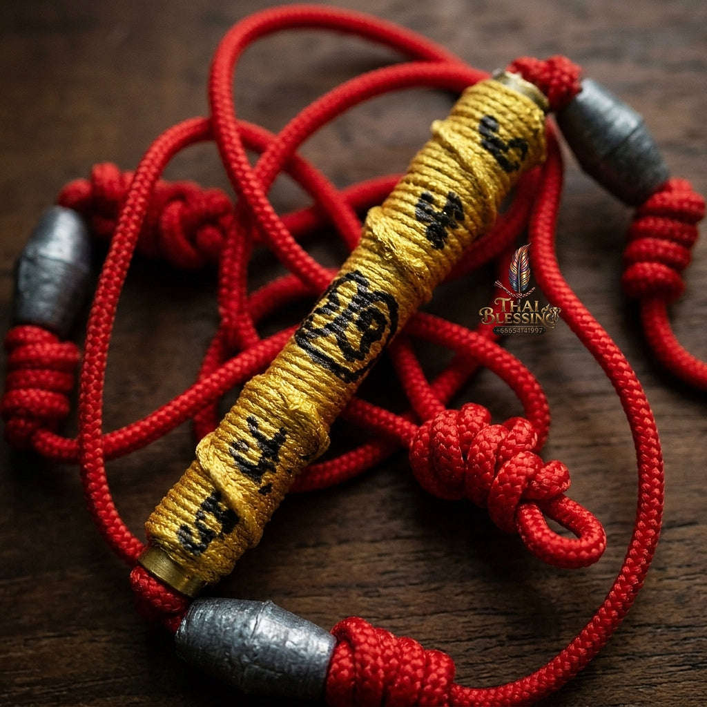 Supreme Wind Monkey Agility, Invulnerability & Sovereign Wealth Takrut Ling Lom Ork Suek - Luang Pu Im Wat Thung Na Mai Hand-Inscribed Master Waist Talisman (Strictly Limited Edition of 999 Pieces Worldwide) Thai Blessing Co By RURUECHA