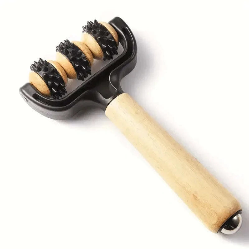 T-Shaped Massage Roller – Multifunctional Deep Tissue Massager for Face, Legs, Abdomen & Body, Portable for Travel and Home Use﻿ black