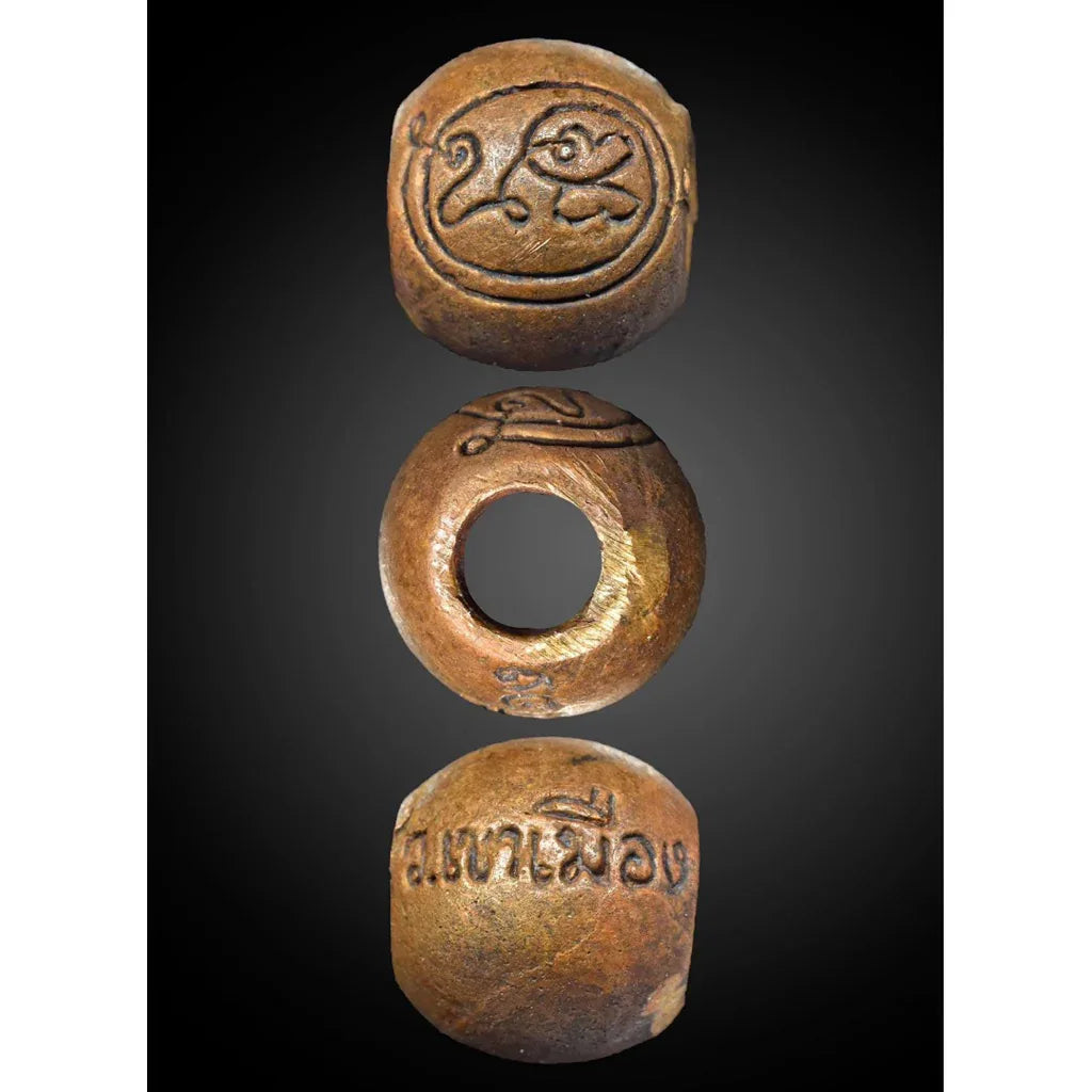 Thai Blessing Takrud Amulet - 7 Pieces by Phra Ajarn Jaroon for Complete Buddhist Virtues Protection from Wat Khao Muang Kao, Phatthalung