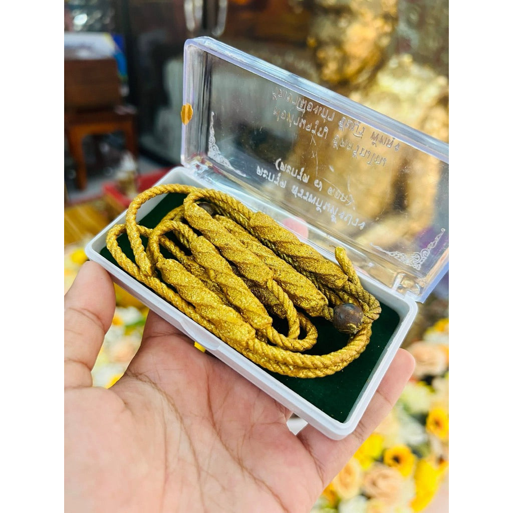 Thai Blessing Takrud Amulet - 7 Pieces by Phra Ajarn Jaroon for Complete Buddhist Virtues Protection from Wat Khao Muang Kao, Phatthalung