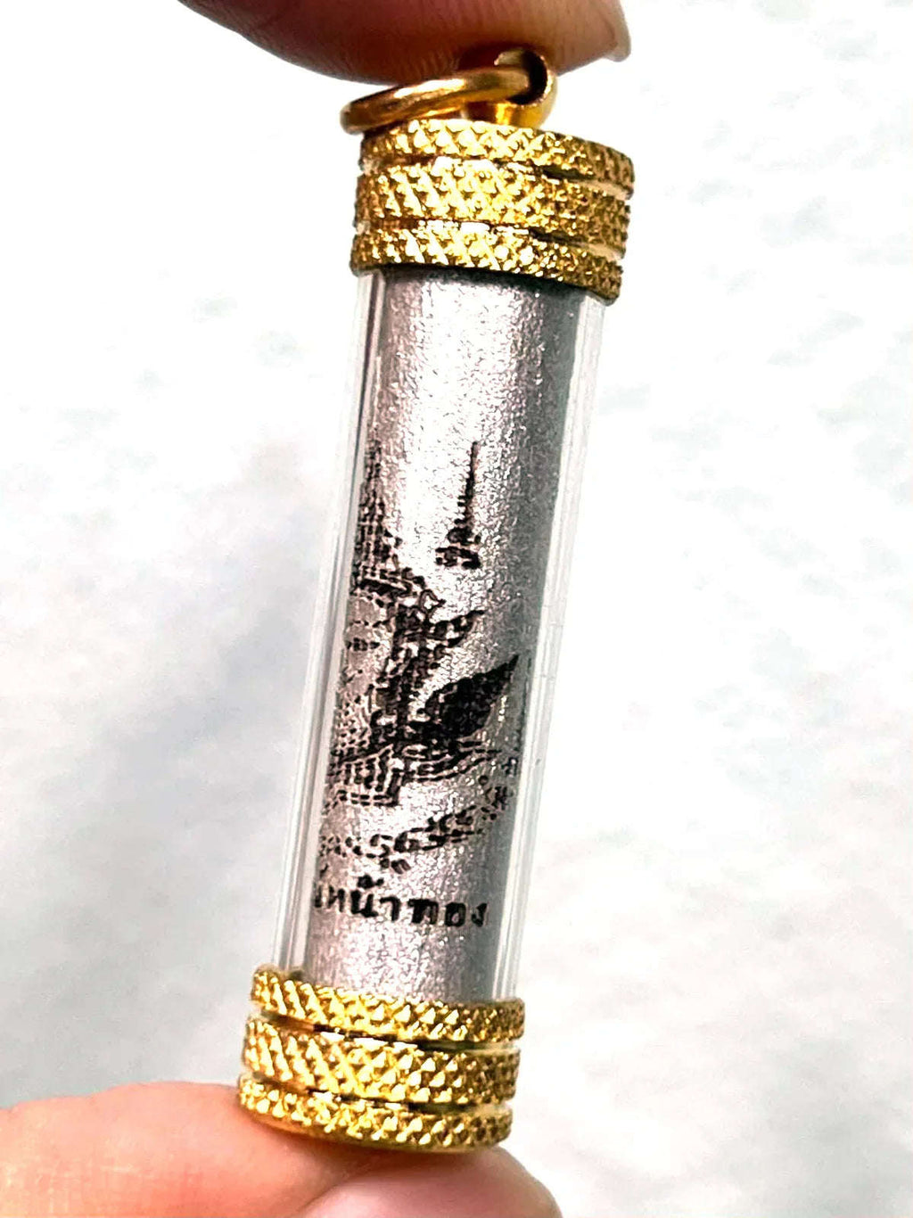 ✨ Takrut Phra Lak Na Thong (Golden Face Lakshmi) - Wood & Gold Micron Case: Luang Phor Mian, Wat Chaniang Wanaram – Ultimate High-Class Charm & Luck