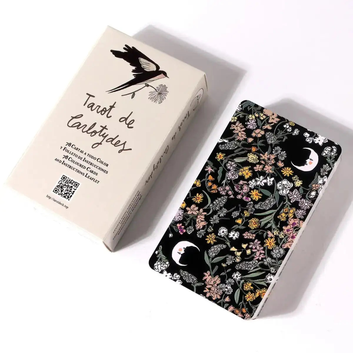 Tarot De Carlotydes Deck – 78 Pcs Poker-Size Divination Cards for Friend Party Entertainment | Compact 10.3 x 6 cm