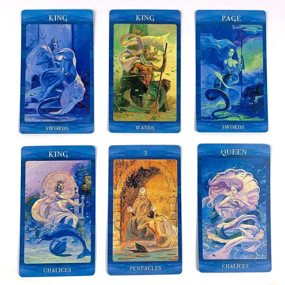 🧜‍♀️ Tarot of Mermaids Deck – 78 Cards | Classic Rider-Waite Design | Family & Party Tarot Game | Beginner Friendly | Divination & Meditation Deck