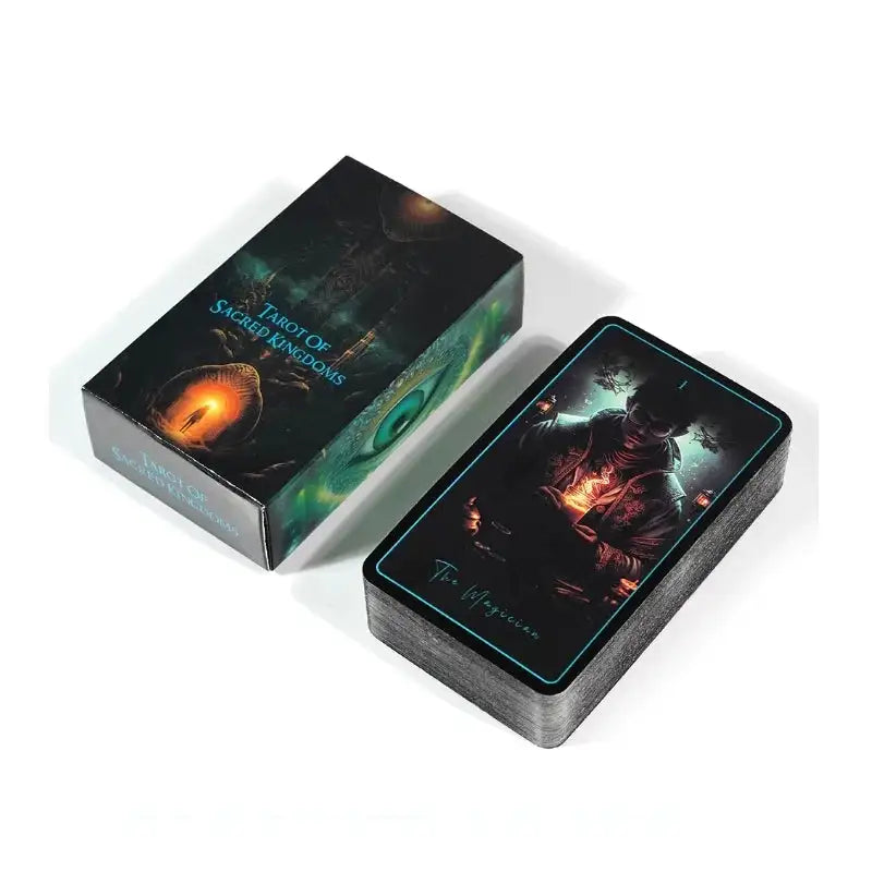 Tarot of Sacred Kingdoms – Enchanting 78-Card Oracle Deck with Spiritual and Energetic Resonance for Divination and Social Play