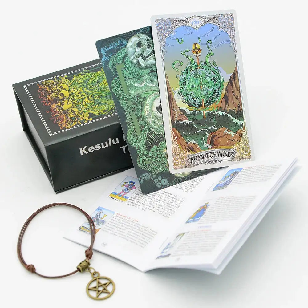 ✨ Plastic Rider-Waite Tarot Cards – 78 Durable, Waterproof PVC Cards with Sophisticated Gold Foil Print for Divination and Game Play