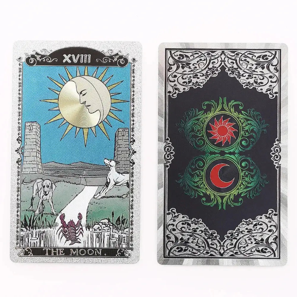 ✨ Plastic Rider-Waite Tarot Cards – 78 Durable, Waterproof PVC Cards with Sophisticated Gold Foil Print for Divination and Game Play