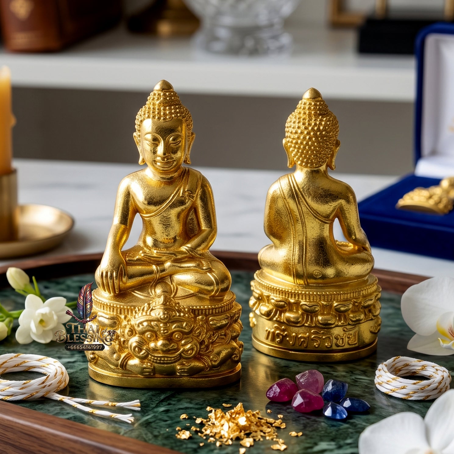 ✨👑🔔 Authentic Thai Amulet Sovereign Srivijaya Kring Node - Pho Than Khloi Thong Lam-U Brass Buddha, 2014 Heritage Asset