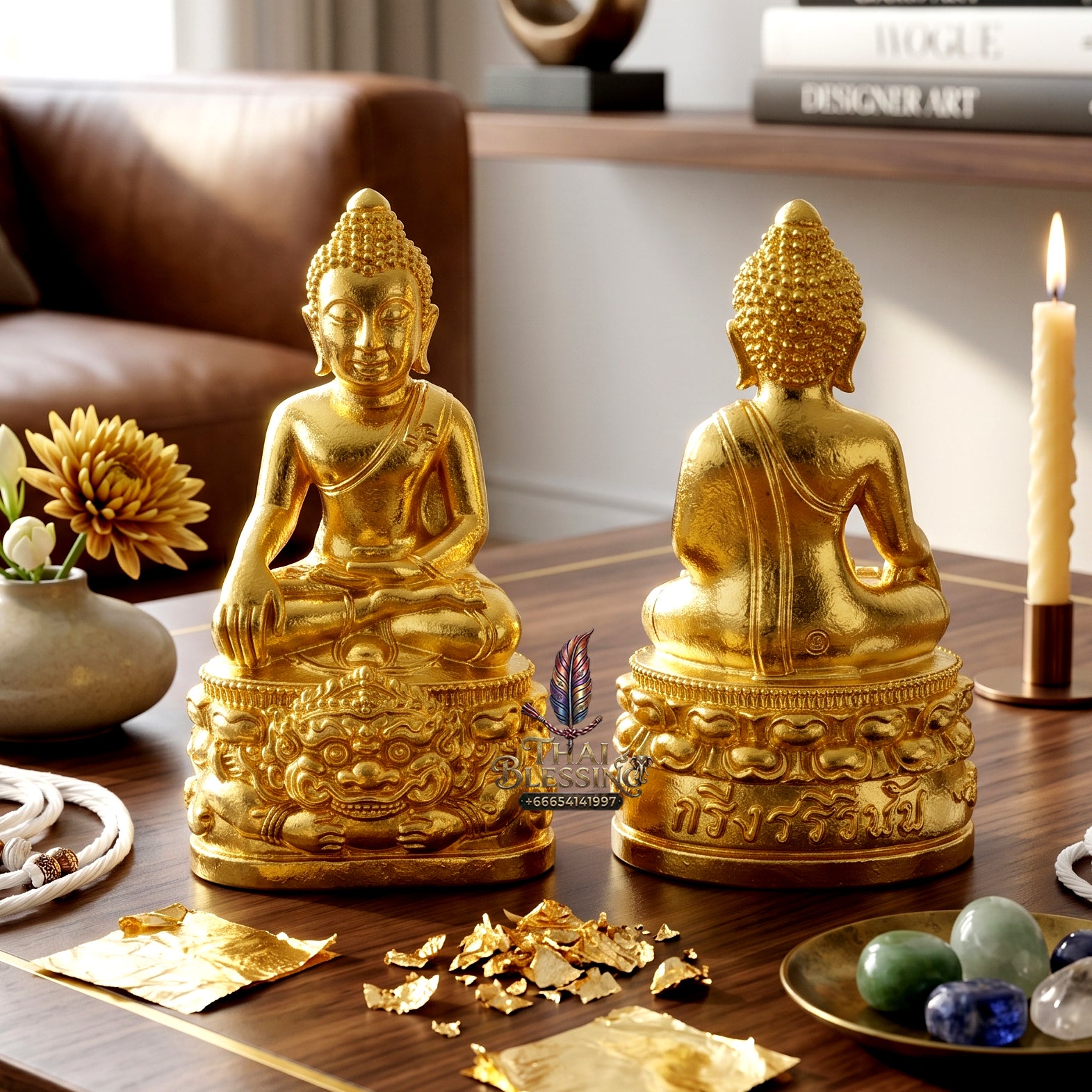 ✨👑🔔 Authentic Thai Amulet Sovereign Srivijaya Kring Node - Pho Than Khloi Thong Lam-U Brass Buddha, 2014 Heritage Asset