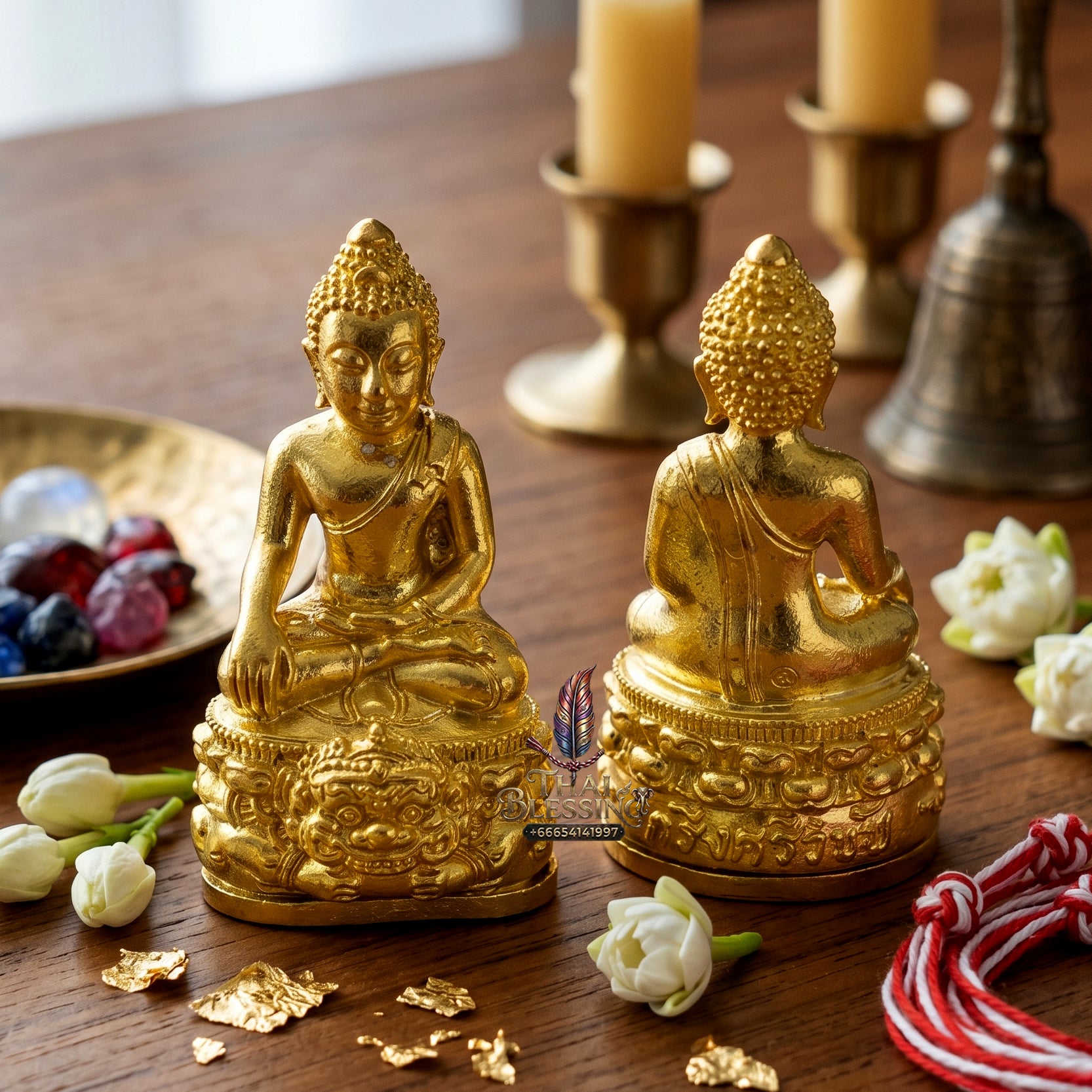 ✨👑🔔 Authentic Thai Amulet Sovereign Srivijaya Kring Node - Pho Than Khloi Thong Lam-U Brass Buddha, 2014 Heritage Asset Standard model
