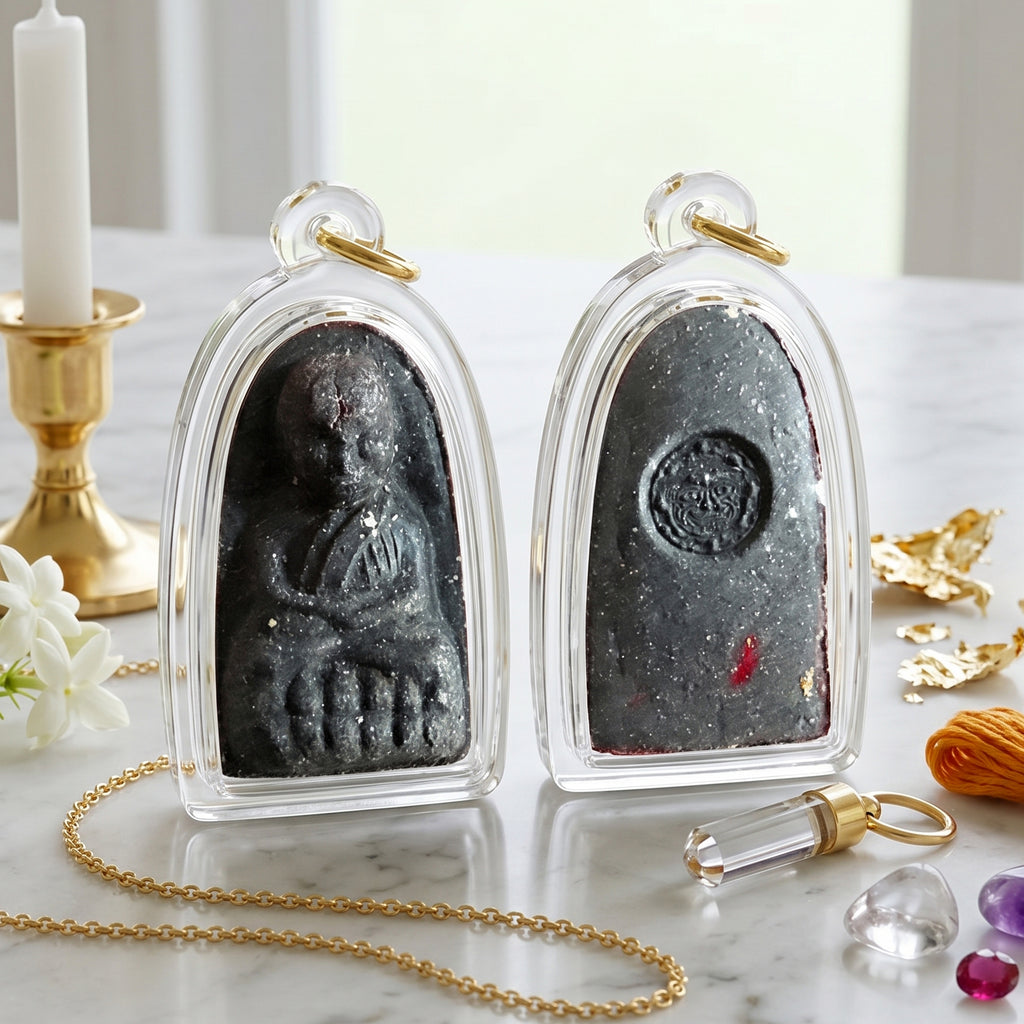 ✨🛡️👑 Authentic Thai Amulet Sovereign Protective Grid - Luang Pu Thuad Medusa-Gorgon Matrix, 7-Phase Multi-Node Geographic Realignment Token
