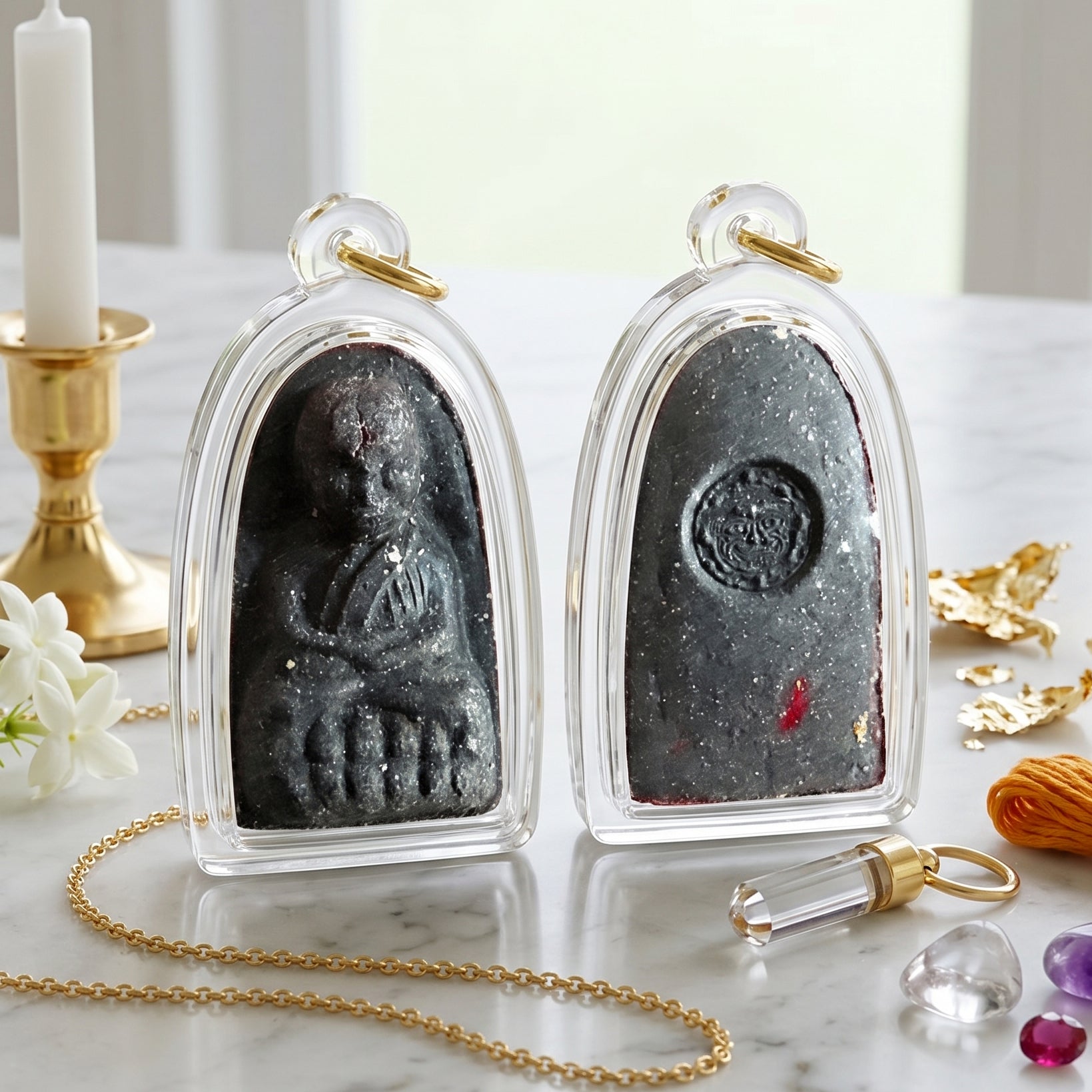 ✨🛡️👑 Authentic Thai Amulet Sovereign Protective Grid - Luang Pu Thuad Medusa-Gorgon Matrix, 7-Phase Multi-Node Geographic Realignment Token