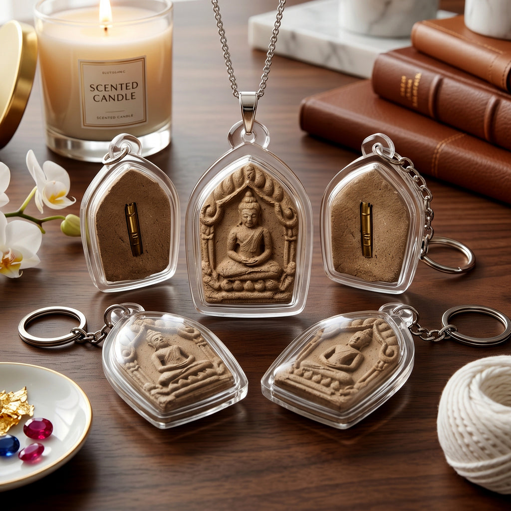 ✨🧘‍♂️🔮 Authentic Thai Amulet Sovereign Gift Node - Khun Phaen Anthropomorphic Matrix with Linear Resonance Scroll, Phra Ajarn O Consecrated Masterpiece