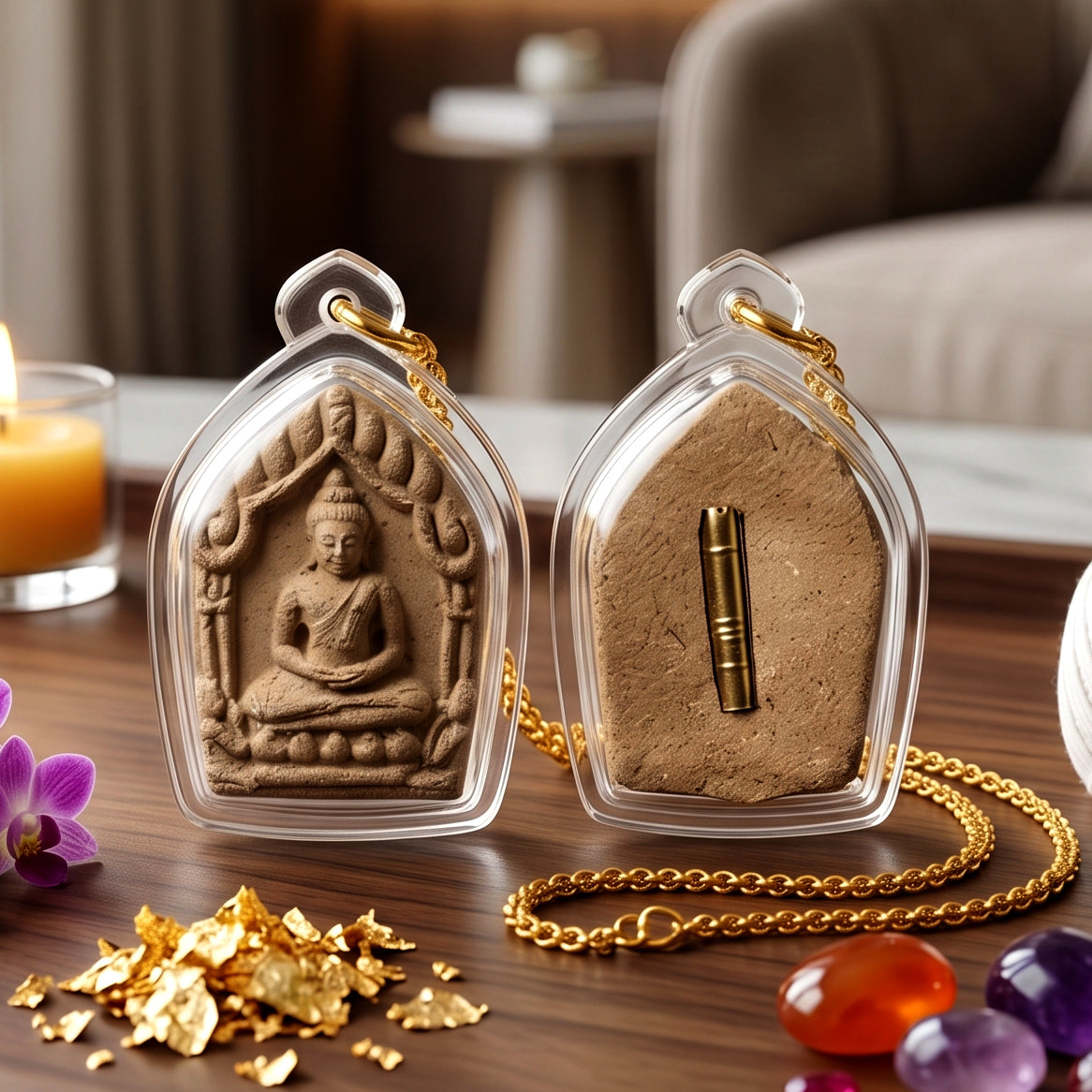 ✨🧘‍♂️🔮 Authentic Thai Amulet Sovereign Gift Node - Khun Phaen Anthropomorphic Matrix with Linear Resonance Scroll, Phra Ajarn O Consecrated Masterpiece