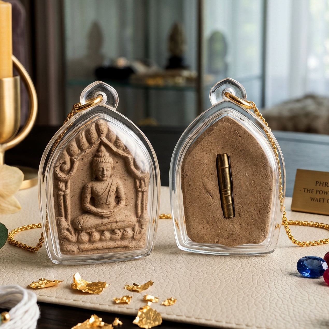 ✨🧘‍♂️🔮 Authentic Thai Amulet Sovereign Gift Node - Khun Phaen Anthropomorphic Matrix with Linear Resonance Scroll, Phra Ajarn O Consecrated Masterpiece