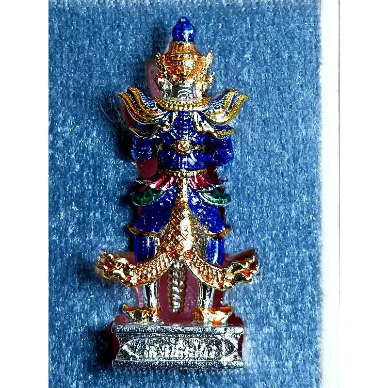 👹 THE KING OF TREASURES: THAO WESSUWAN ✨ The Emperor of Riches: Luang Pu Kun "Thao Wessuwan Raja Sub" Sacred Sculpture – Silver-Plated Bronze with Royal Enamel for Wealth Mastery & Eternal Protection
