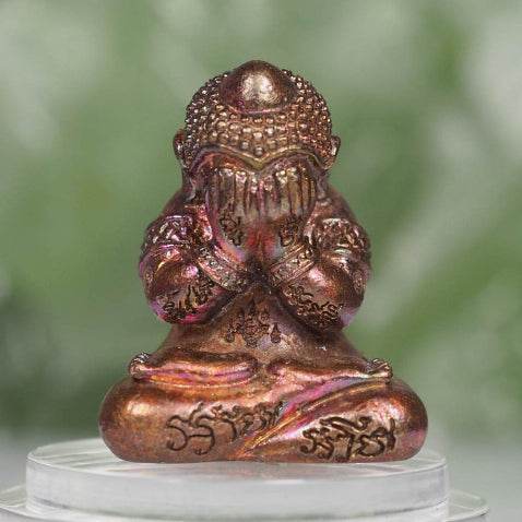 Phra Pidta “Miraculous Wealth” Edition – Rainbow-Hued Metal Alloy – Luang Pho Yod, Wat Takroh (2022 Ceremony) - Thai Blessing Co