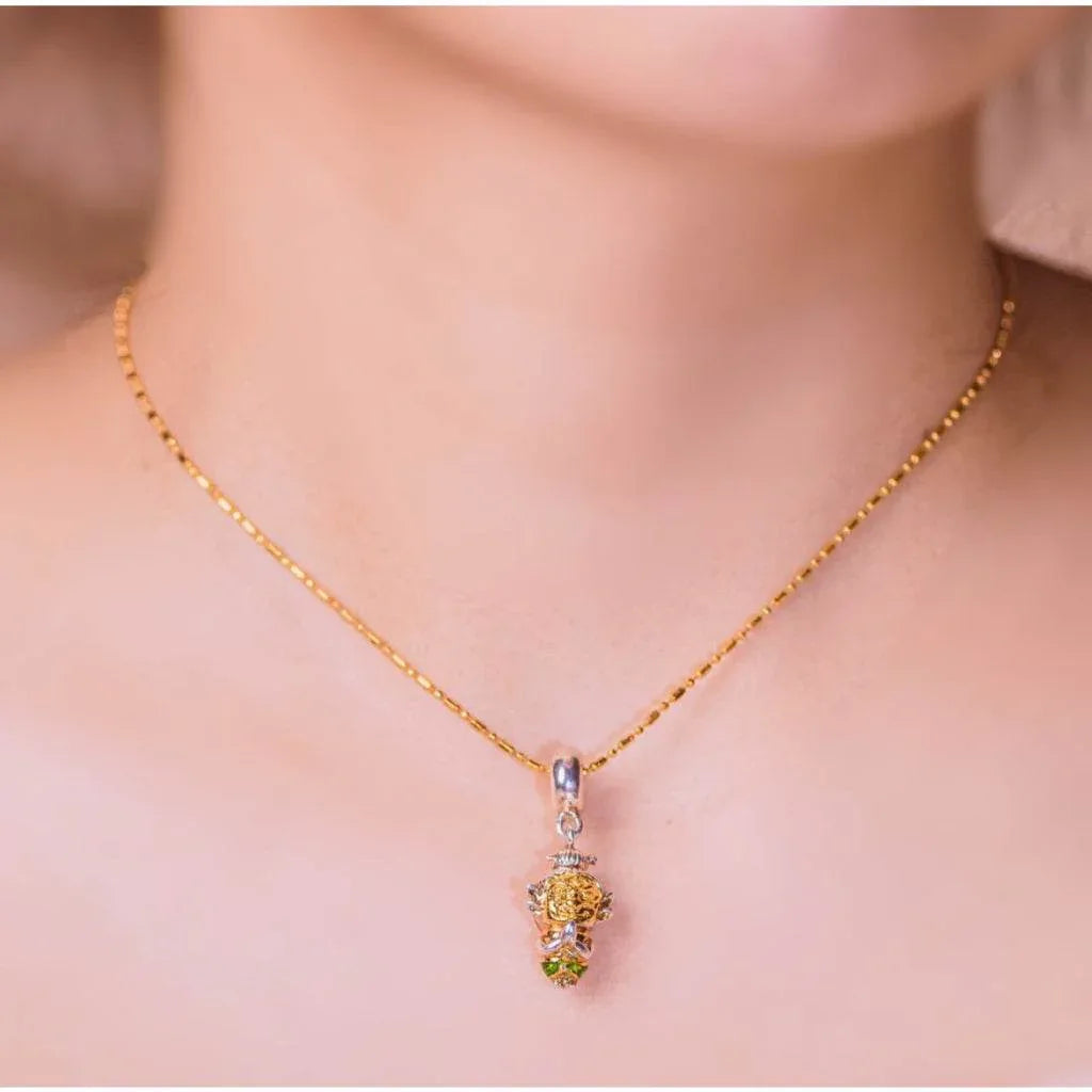 Lucky Four-Eared Deity Necklace for Wealth and Fortune Attraction
