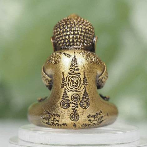 Phra Pidta “Miraculous Wealth” Edition – Satin Bell Metal – Luang Pho Yod, Wat Takroh (2022 Consecration) - Thai Blessing Co