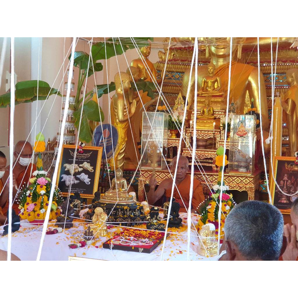 Phra Pidta “Miraculous Wealth” Edition – Black Nickel Alloy – Luang Pho Yod, Wat Takroh (2022 Consecration) - Thai Blessing Co