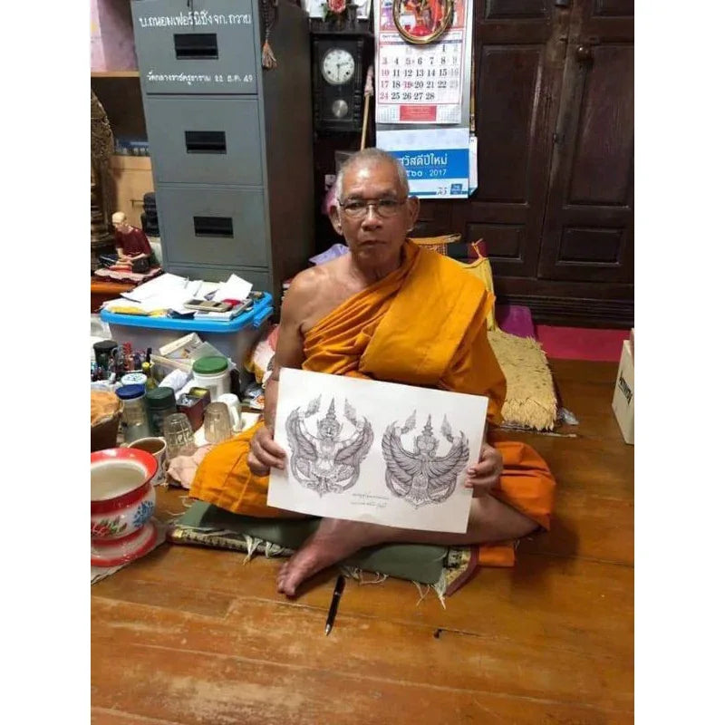 🦅 1st Edition: Garuda Grabbing Naga "Millionaire Promotion" Amulet (Year 2019) – Powerful Talisman for Career Success & Authority