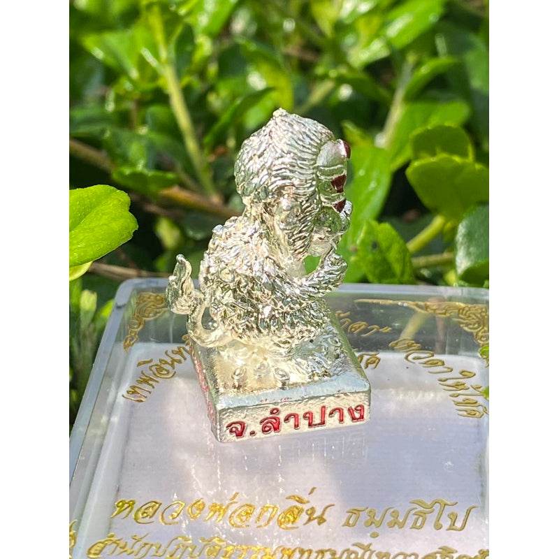 Si Hu Ha Ta – Thep In Plang (Four Ears, Five Eyes Deity of Fortune) – “Setthi Nam Chok” Silver-Gilded Edition by LP Klin, Lampang (BE 2566) - Thai Blessing Co