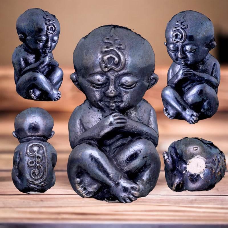Millionaire Ghost Fetus Charm - Kumarn Dud Rok Maha Heng by LP Mian, Wat Ban Ja Niang, Buriram Blackened