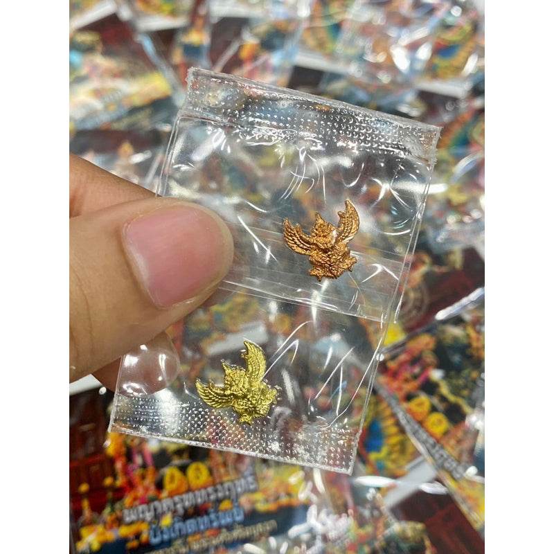 Mini Garuda Wealth Amulet – Krut Jiw by Wat Kruttharam, Ayutthaya (Powerful Prosperity Talisman) - Thai Blessing Co