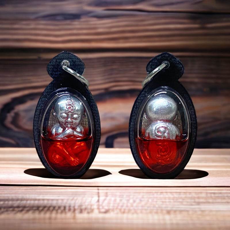 Millionaire Ghost Fetus Charm | Kumarn Dud Rok Maha Heng | LP Mian, Wat Ban Ja Niang, Buriram 吸脐婴灵招财符 | 百万魅力致富版 | 布里南府 湄婉寺 庙公阿赞米安 - Thai Blessing Co