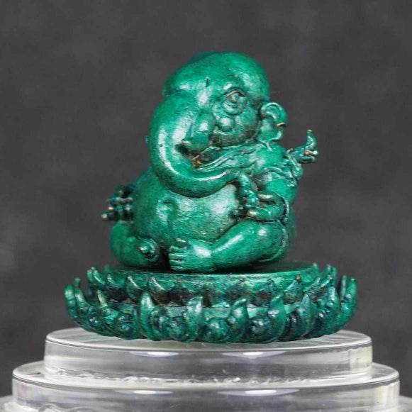Ganesha on Lotus Base – Sacred Blessing Edition by Luang Phor Ngern, Wat Ban Or - Thai Blessing Co