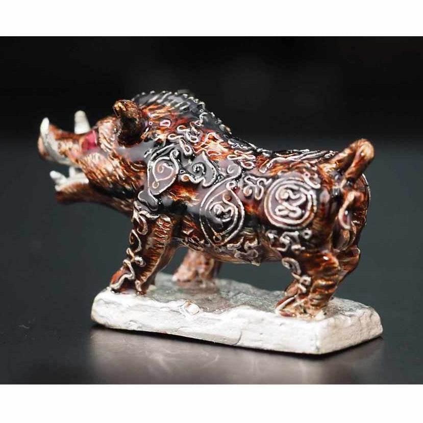 Phaya Waraha Boar Amulet - Blessed by Luang Pho Sanan, Wat Klang Ratchakru Tharam, BE 2567