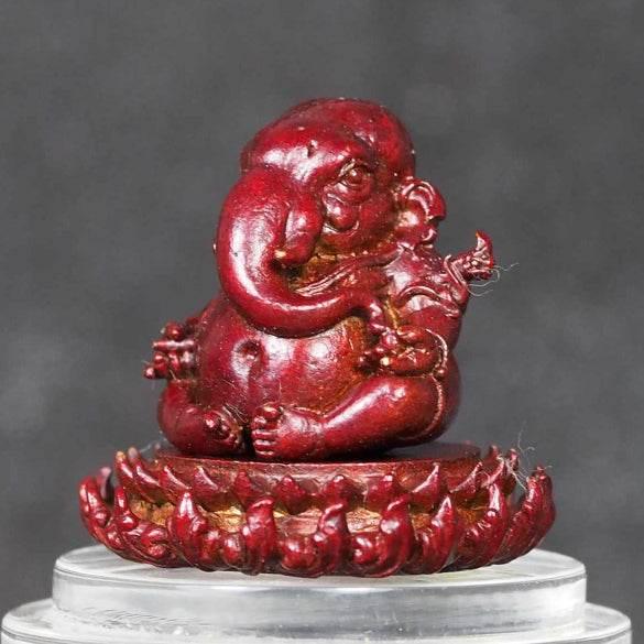 Ganesha Lotus Base Temple Edition - Blessing Sculpture by Luang Pho Ngern, BE 2566