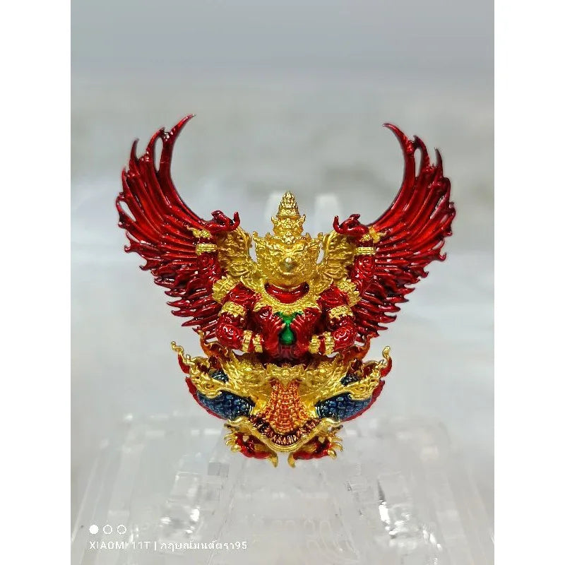🦅 The 4-Armed Royal Garuda Supreme Authority (Maha Amnat II) 100th Anniversary Edition by LP Phat Red enameled bronze