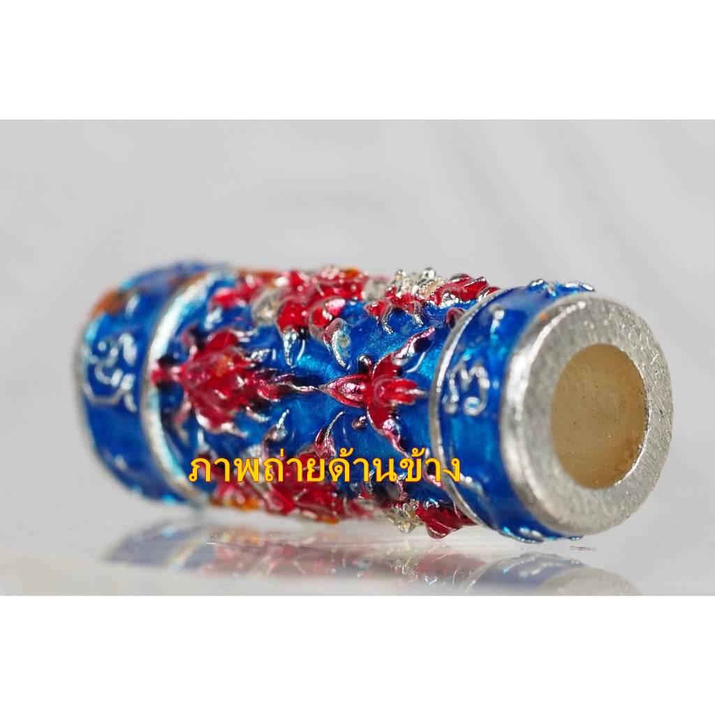 Twin-Faced Takrud Lord Wessuwan - Enamelled Antique-Gold Edition by Luang Phor Prong, Wat Tham Phrutakhian (Limited Numbered & Boxed)